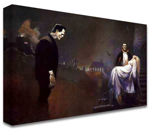 Frank Frazetta Frankenstein Meets Dracula Print Frazetta Girls Frazetta Girls 6513