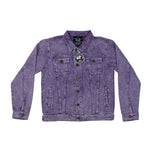 Frazetta "Dracula Meets The Wolfman" Mineral Purple Denim Jacket