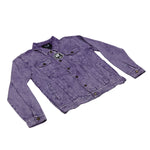 Frazetta "Dracula Meets The Wolfman" Mineral Purple Denim Jacket