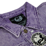 Frazetta "Dracula Meets The Wolfman" Mineral Purple Denim Jacket