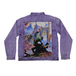 Frazetta "Dracula Meets The Wolfman" Mineral Purple Denim Jacket