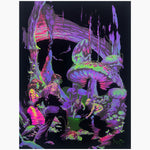 Secret People Flocked Blacklight Poster