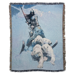 Silver Warrior 100% Cotton Blanket Wall Tapestry