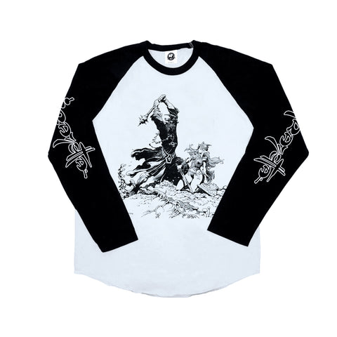 Eowyn vs Nazgul Lord Raglan L/S T-Shirt