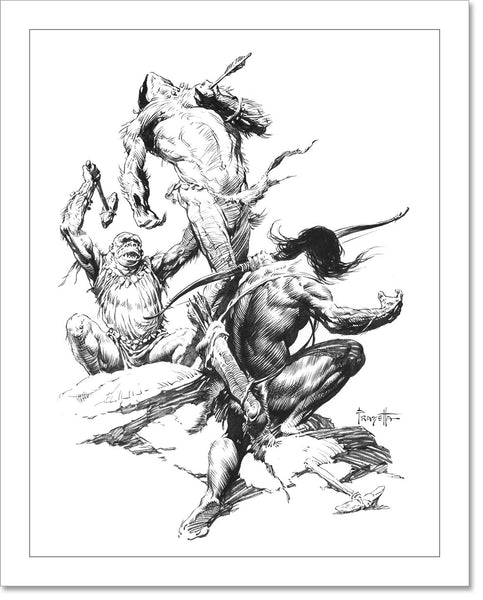 At The Earth's Core (Plate VII) Print | FrazettaGirls.com | Frazetta Girls